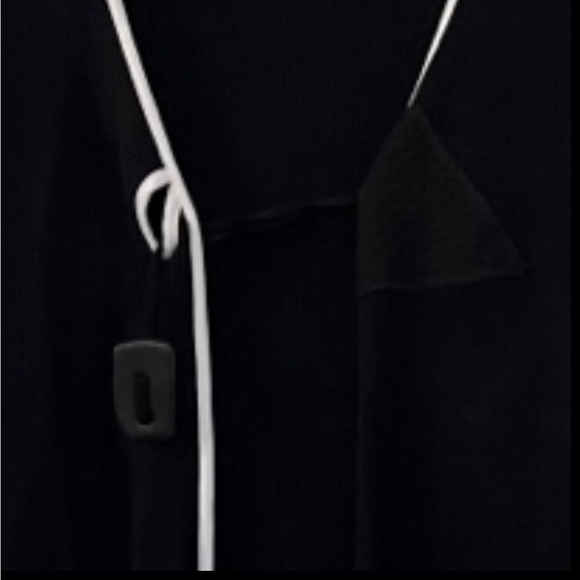 Joseph Ribkoff Black Open-Front Cardigan with White Trim Size 12 - Picture 3 of 12